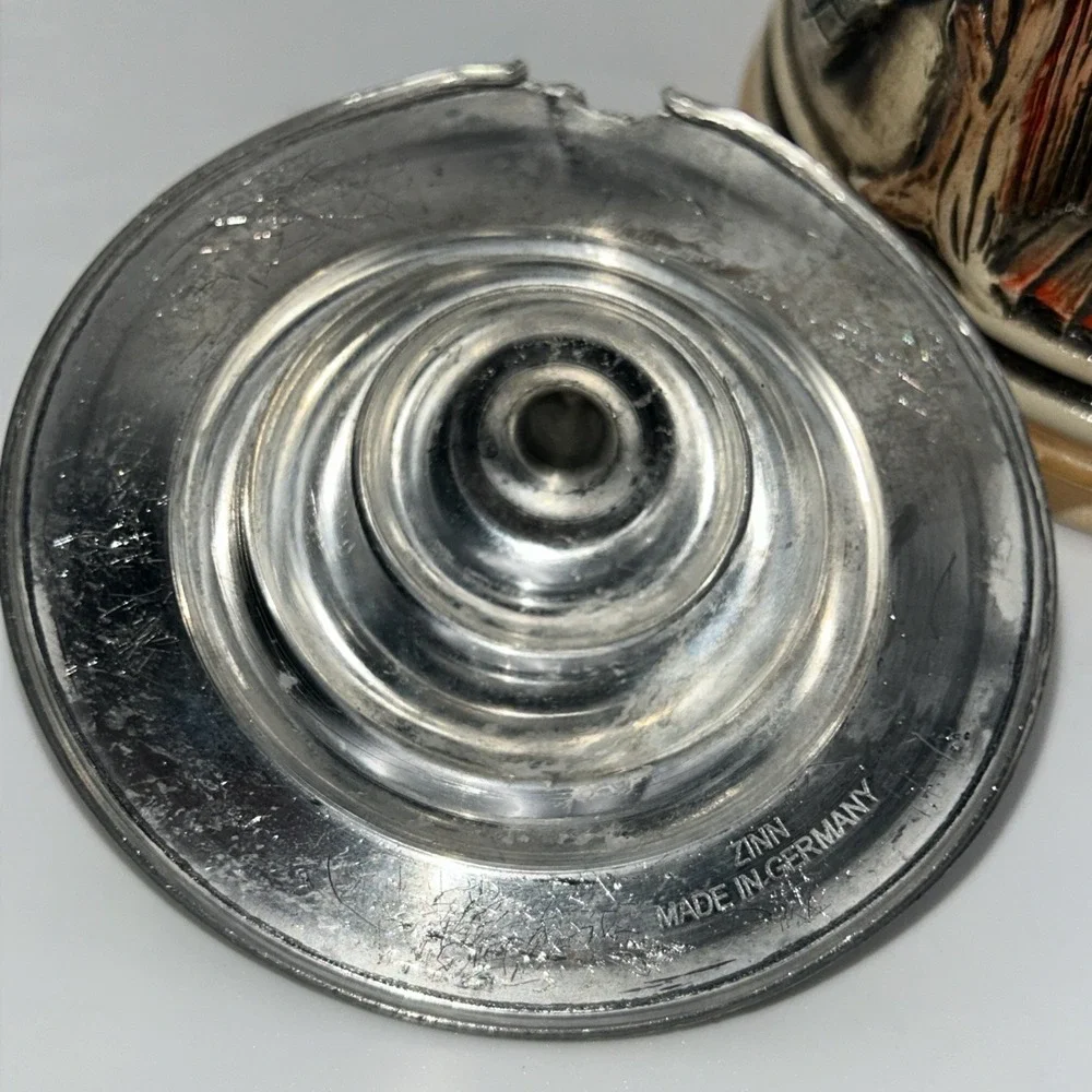 Zöller & Born Oktoberfest Munich Beer Stein LE 1394/5000 Pewter Lid‎ DAMAGED/COA